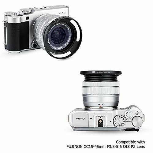 JJC メタル レンズフード ねじ込む式 富士フィルム Fujifilm Fujinon XC 15-45mm F3.5-5.6 OIS PZ レンズ 用 X-T4｜beck-shop｜02
