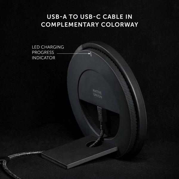 NATIVE UNION DOCK Marquetry Wireless Charger 10W イタリア製ナパレザー 多用途 高速 ワイヤレス充電スタンド｜beck-shop｜06