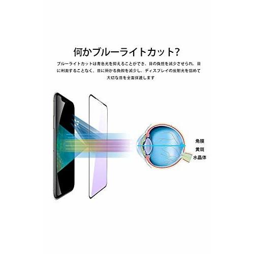iPhone 11 Pro/iPhone XSガラスフィルム ブルーライトカット Elippa 3D全面保護 炭素繊維 0.25mm 超薄型 ア｜beck-shop｜03