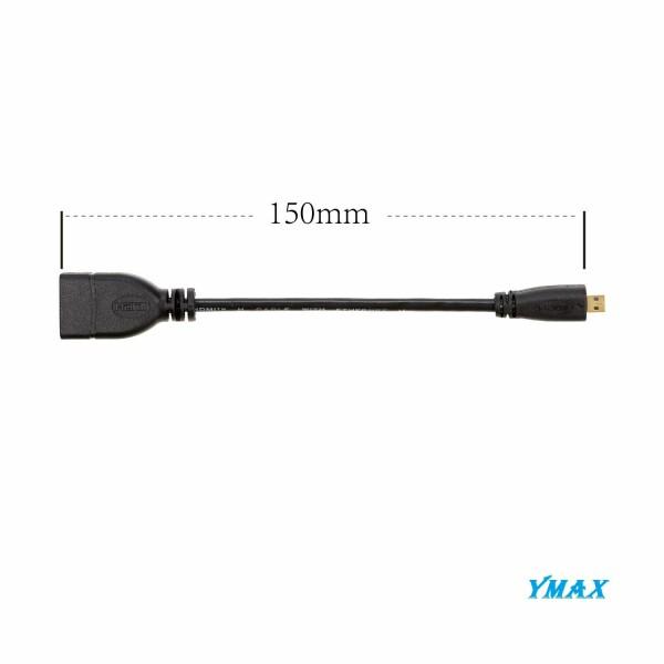 YmaxマイクロHDMI-HDMIケーブル（Raspberry Pi 4 B用）、6インチマイクロHDMIオス-HDMIメスアダプターケー｜beck-shop｜04