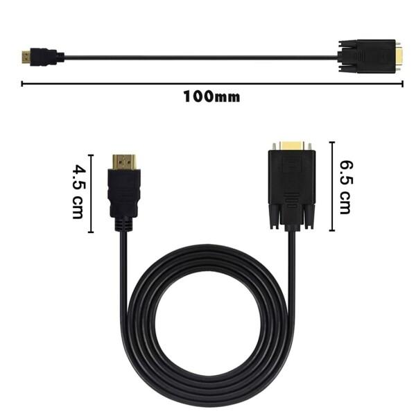 HDMI to VGA変換ケーブル 1m 1080p@60Hz HDMI オス to VGA オス変換ケーブル ビデオ変換コード HDMIからVGAア｜beck-shop｜02