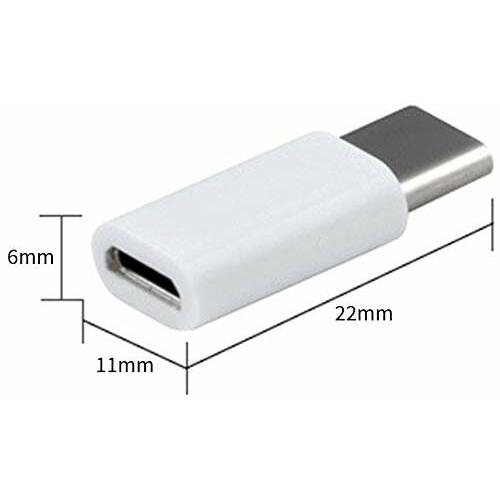 オーディオファン USB-C変換アダプタ microUSBアダプタ microUSB TypeB to USB TypeC ホワイト 2個｜beck-shop｜03