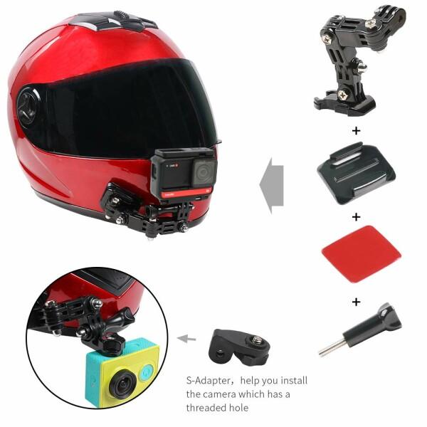 SUREWOモーターサイクルヘルメットチンマウントキットはGoProHero 12 11 10 9 8 7 6 5ブラック、DJIOsmoア｜beck-shop｜03