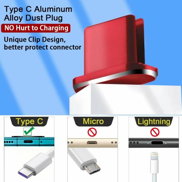 VIWIEU USB Type C キャップ コネクタ防塵保護カバー、 携帯タイプc ポート充電穴端子防塵プラグ 精｜beck-shop｜02