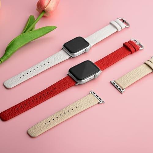 Fullmosa Litchi アップルウォッチ バンド レザー apple watch ベルト iwatch バンド 革 appleウォッチ 皮ベ｜beck-shop｜06