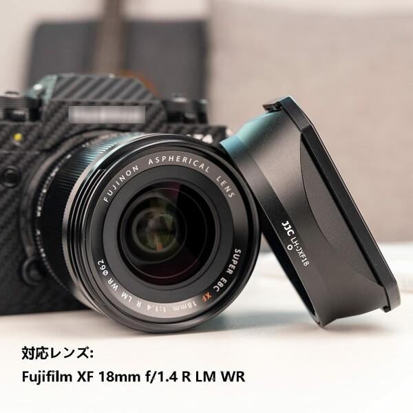 JJC LH-XF18 メタル 正方形 レンズフード + フードキャップ Fujifilm XF 18mm F1.4 R LM WR レンズ 用 Ф62mm 保｜beck-shop｜02