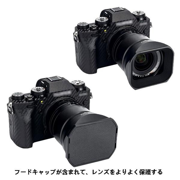 JJC LH-XF18 メタル 正方形 レンズフード + フードキャップ Fujifilm XF 18mm F1.4 R LM WR レンズ 用 Ф62mm 保｜beck-shop｜03