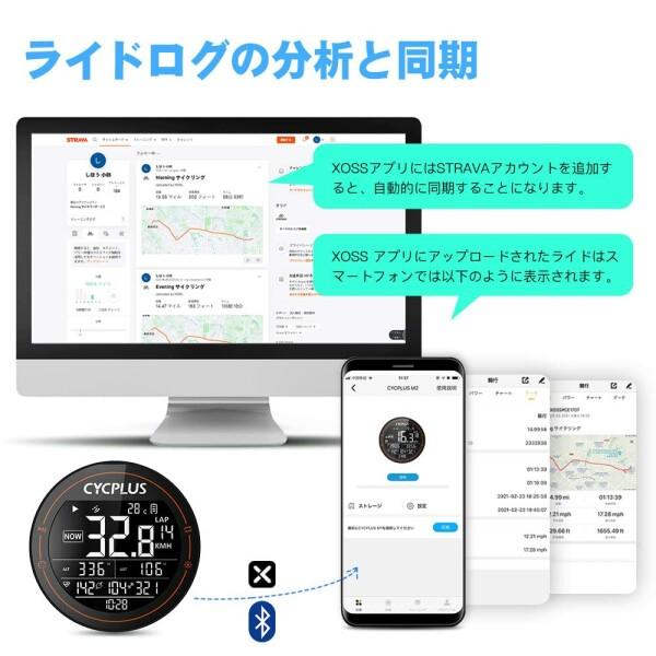 CYCPLUS サイクルコンピュータ GPS 自転車スピードメーター 大画面 ANT+センサー対応 STRAVAデータ同｜beck-shop｜06