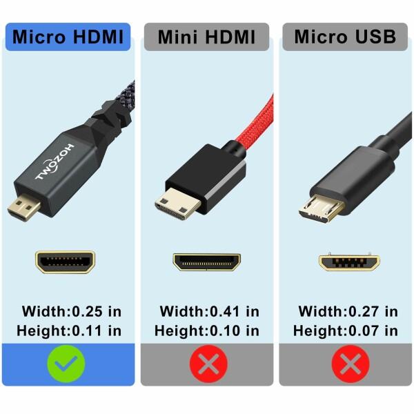 Micro HDMI to HDMI変換アダプタ Twozoh Micro HDMI変換ケーブル Type D(オス)-Type A(メス) 延長ケーブル- 3D/4K 1｜beck-shop｜07
