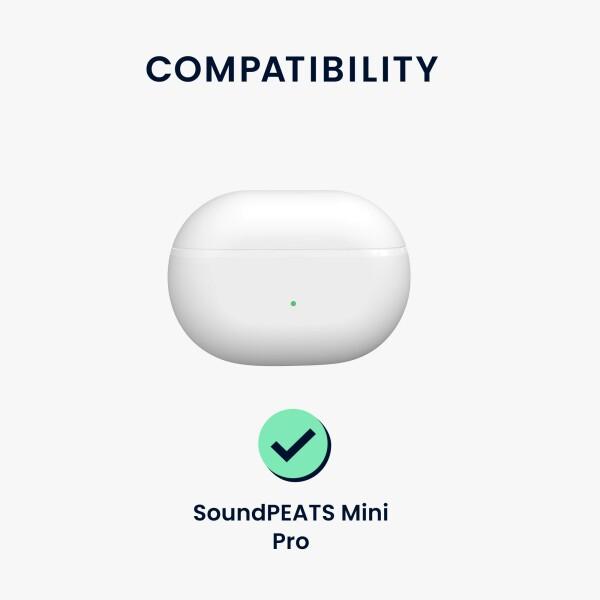 kwmobile イヤホンケース 対応: SoundPEATS Mini Pro ケース - ワイヤレスイヤホン シリコン 落下防止 黒｜beck-shop｜06