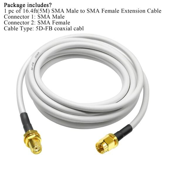 SMA 延長 ケーブル 5D-FB TUOLNK SMA オス SMAメス 同軸 ケーブル 16.4ft（5M）for CDMA GSM 3G 4G LTE WiFi アンテ｜beck-shop｜06