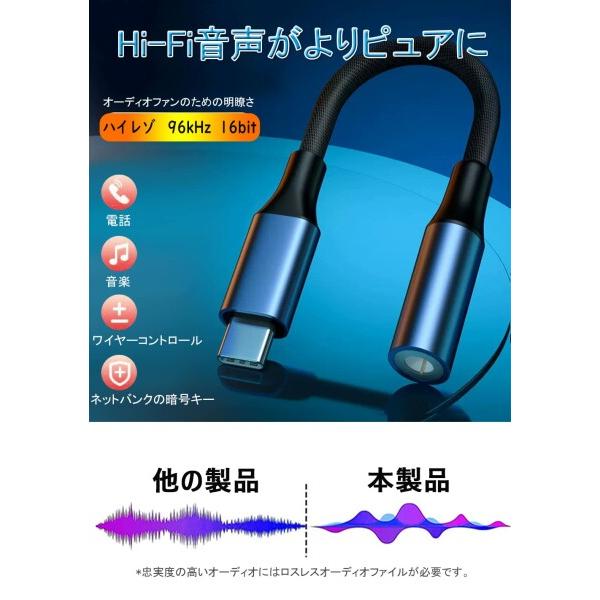 タイプc イヤホンジャック 変換 ZRZK  USB-C to 3.5mm オーディオアダプタ ヘッドフォン変換 通話/音量｜beck-shop｜02