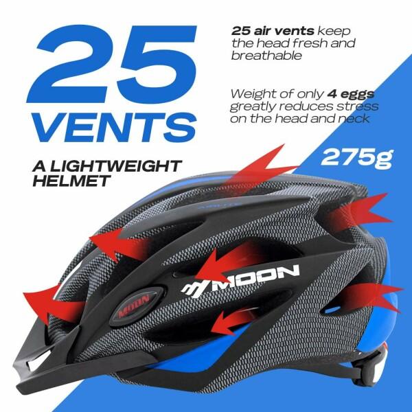 MOON 自転車 ヘルメット ロードバイク サイクリング ヘルメット 超軽量 高剛性 サイズ調整 25通気｜beck-shop｜03