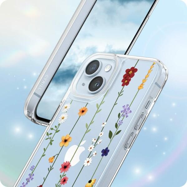 by Spigen iPhone 13 iPhone14 用 ケース クリア 花柄 花 ストラップホール付き 耐久性 カメラ保護 ほこり｜beck-shop｜04