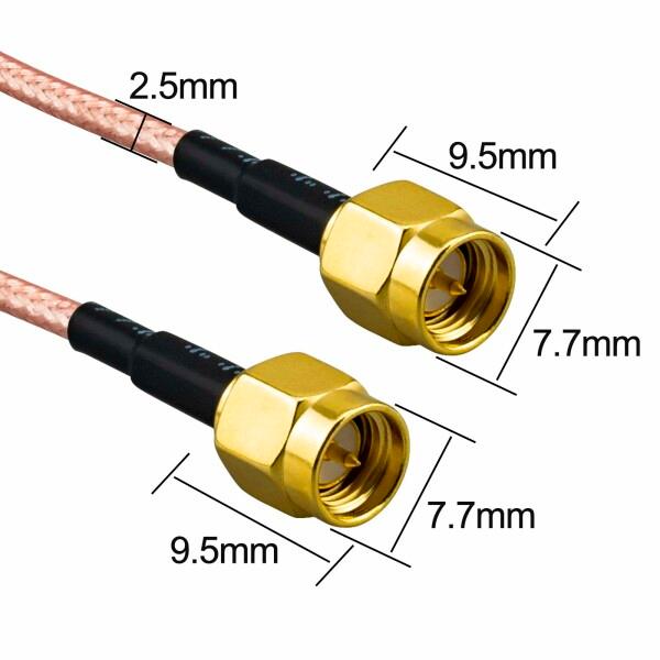 Leeyovk SMA 延長ケーブル SMA オス - SMA オスアンテナケーブル RG316 RF 同軸ケーブル 2 個 3 メートル｜beck-shop｜06