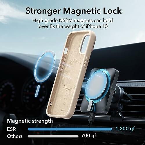 ESR iPhone 15 ケース スタンド付き MagSafe シリコンケース ミリタリーグレードの保護 カメラ隠れス｜beck-shop｜04