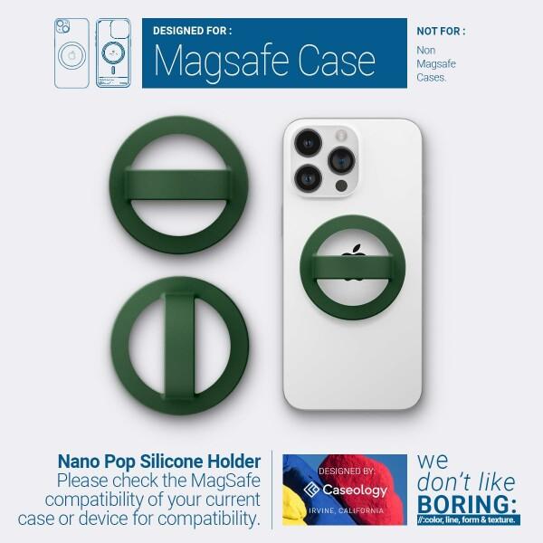 Caseology ナノポップ MagSafe 対応 リング 最大磁力グレード スマホリング シリコン 落下防止 iPhone 15｜beck-shop｜02