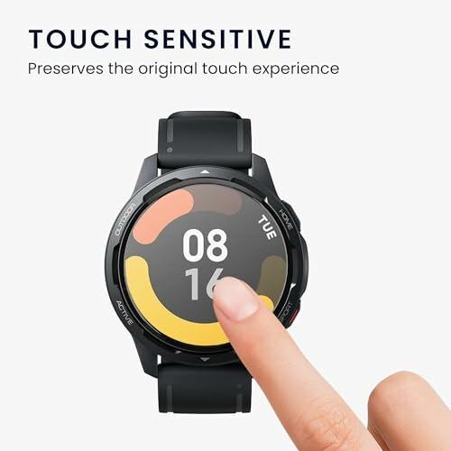 kwmobile 2x 対応: Xiaomi Watch S1 Active 保護フィルム - 画面保護 保護シール スマートウォッチ 指紋防止｜beck-shop｜04