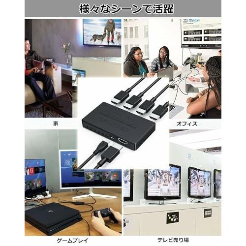 HDMI 分配器 1入力 4出力 yangoo 同時出力 HDMI スプリッター ハブ 4画面 hdmi 増設 オーディオ同期 4K 3D｜beck-shop｜06