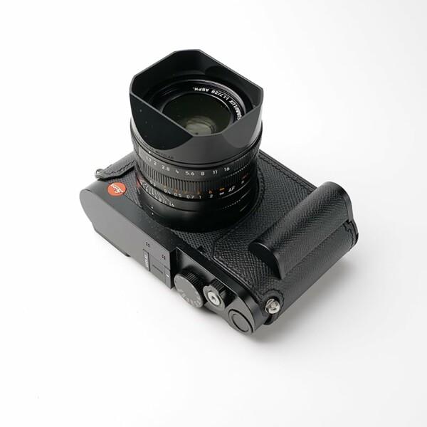対応 Leica ライカ Q3 専用 カメラケース カメラカバー カメラバッグ 本革 銀付牛革本体+メタルベ｜beck-shop｜08
