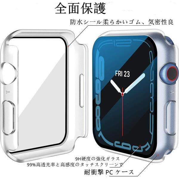 Smilelane Apple Watch SE2 / SE/Series 6 / 5 / 4 40mm 防水ケース, 超薄型 PC+ガラス素材 一体型 強化ガラス画面｜beck-shop｜04