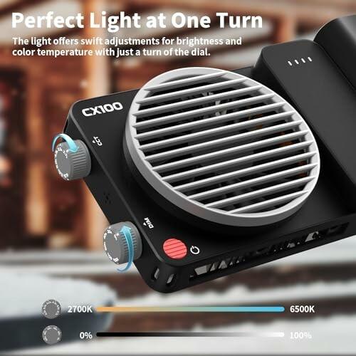 (公式旗艦店)ZHIYUN CINEPEER CX100 100W COB撮影用ライト LEDビデオライト 軽量 静音 4500mAhバッテリー内蔵｜beck-shop｜07