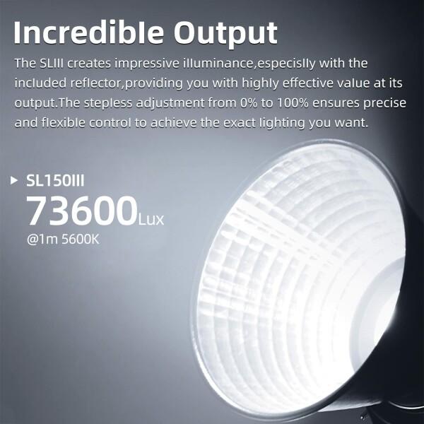 Godox SL150III 160W LED撮影ライト、Bowensインスタレーション写真スタジオライト、連続出力照明、8つ｜beck-shop｜02