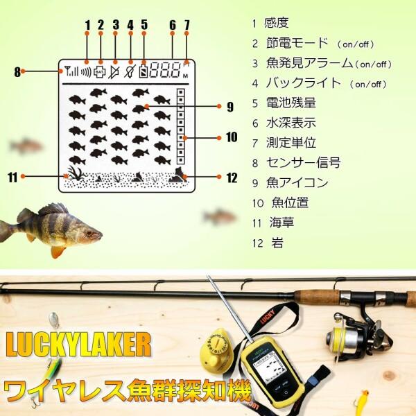 LUCKYLAKER ワカサギ釣り ボート 魚探 ポータブル 海釣り 堤防 カヤック ワイヤレス 魚群探知機 釣｜beck-shop｜03