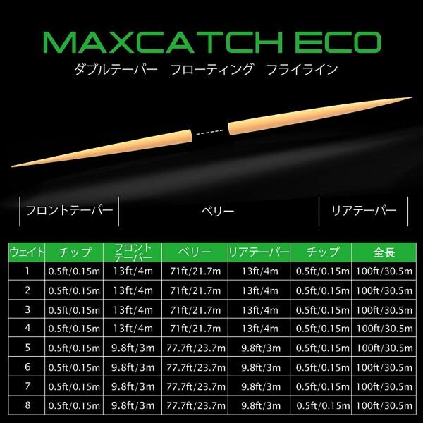 Maxcatch DT フライライン ダブルテーパー フローティング：1-8F、100フィート DT フライフィッシング｜beck-shop｜04