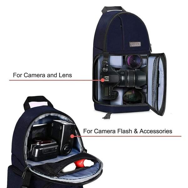 (MOSISO) カメラバッグ DSLR/SLR/ミラーレスカメラ用 対応機種 Canon、Nikon、Sony、Fujiなどスリングバッ｜beck-shop｜02