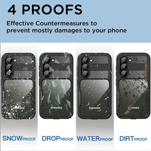 AICase 防水ケース Samsung Galaxy S23(6.1インチ)用 防雪 防塵 耐衝撃 IP68認定 フルボディ保護 完全密封｜beck-shop｜02