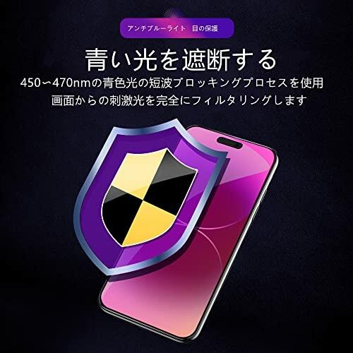 iPhone 14 Pro Max/iPhone 15 Plus専用ガラスフィルム全面保護/アンチスパイ/アンチブルーライト/プライ｜beck-shop｜02