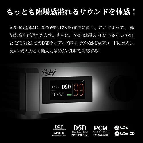 Sabaj A20d DAコンバーター & ヘッドホンアンプ 一体型 高性能