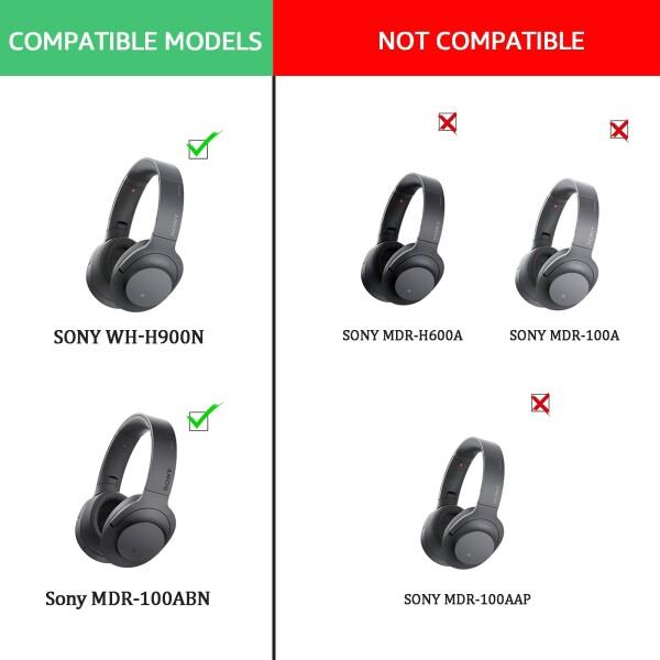 Krone Kalpasmos イヤーパッド Sony WH-H900N用 Sony MDR-100ABNヘッドフォンオーバーイヤークッション ソフ｜beck-shop｜02