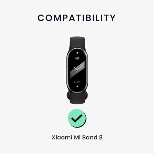 (kwmobile) 2x 交換ベルト 対応: Xiaomi Mi Band 8 バンド - シリコンバンド ソフト TPU 耐久性 紺色/ラベン｜beck-shop｜06