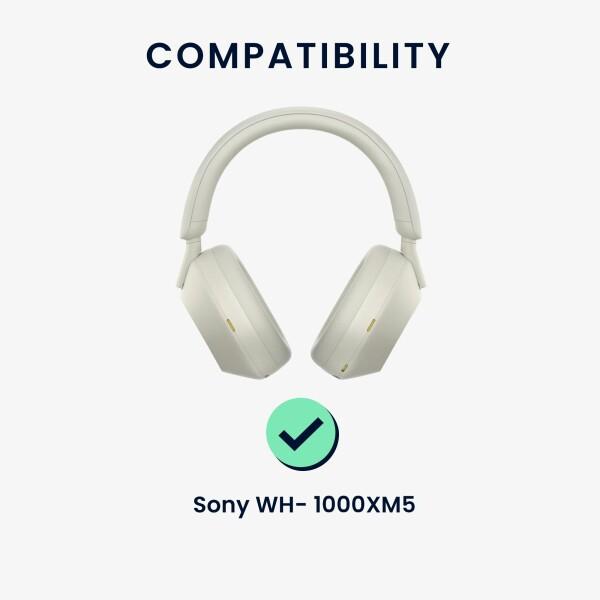 kwmobile 3x 対応: Sony WH-1000XM5 カバー - ヘッドバンド イヤーパッド 防塵 ソフト シリコン - ベージュ｜beck-shop｜06