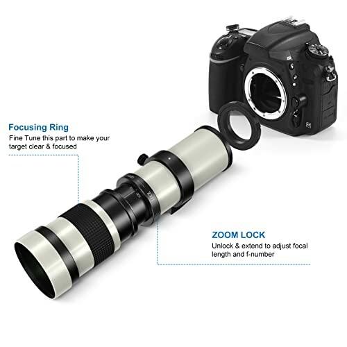 Lightdow 望遠レンズ420-800mm f/8.3 マニュアルズーム スーパー Lightdow 望遠レンズ420-800mm f/8.3 マニュアルズーム スーパー