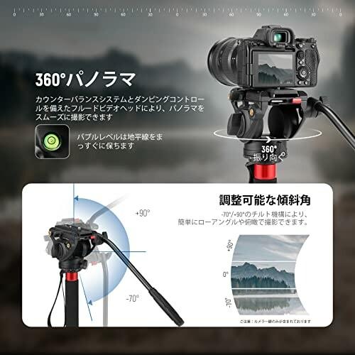 NEEWER 182cmプロカメラ一脚 フィート付き 炭素繊維伸縮式ビデオ NEEWER 182cmプロカメラ一脚 フィート付き 炭素繊維伸縮式ビデオ