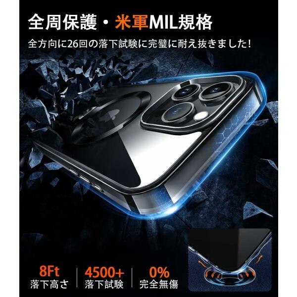 ZapNet iPhone 15 Pro Max用 クリア ケース Magsafe 対応 (定点 ZapNet iPhone 15 Pro Max用 クリア ケース Magsafe 対応 (定点