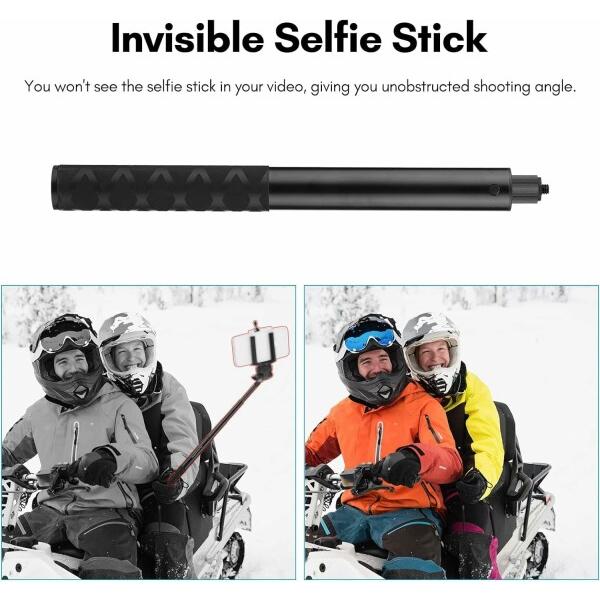 Insta360に対応 120cm目に見えない 自撮り棒 1/4インチネジ