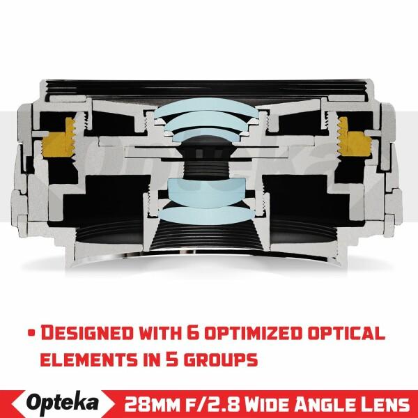 Opteka 28mm f/2.8 HD MC マニュアルフォーカス プライムレンズ