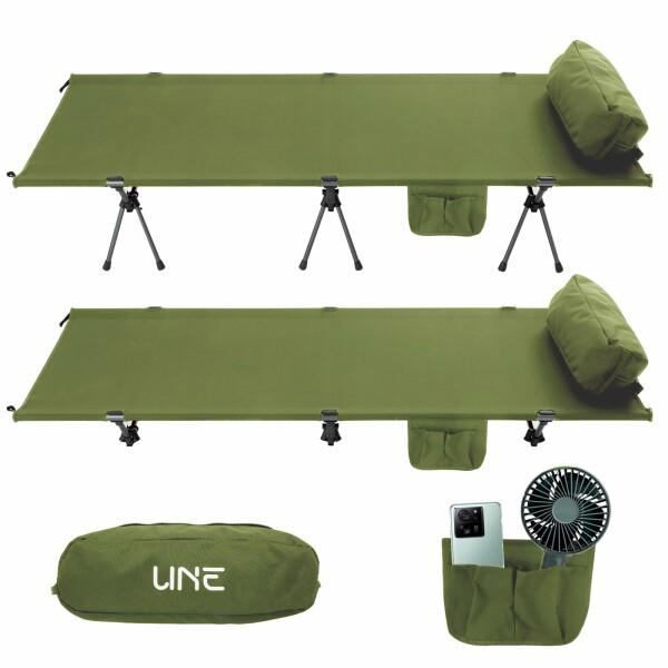 DUNE UNE コット キャンプコット 2WAY アジャスタブル アウトドアベッド 耐荷重150kg 防水 通気性 アップ ...