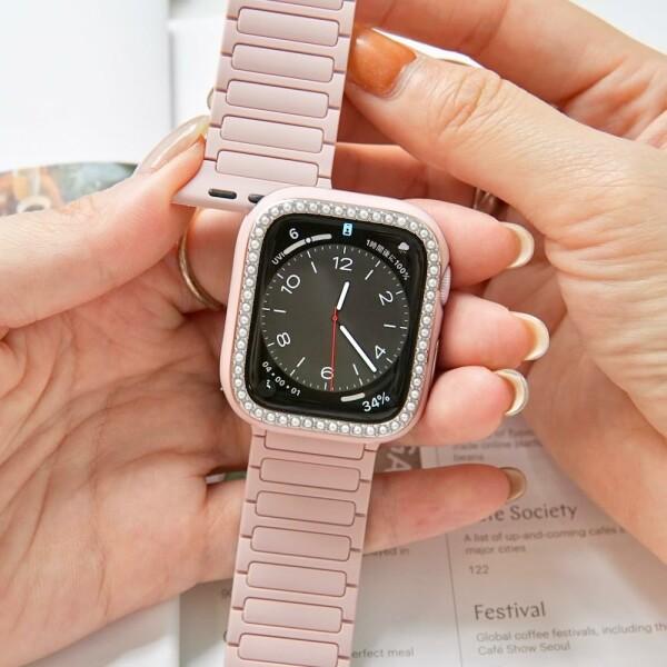 Gaacal プラスチックApple watch ケース キラキラパールアップル