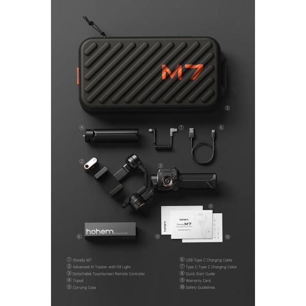 hohem M7 スマホ ジンバル スタビライザー AIトラッカー 取り外し可能 