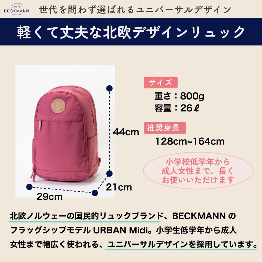 BECKMANN】ベックマン ノルウェー リュック URBAN Midi Black キッズ