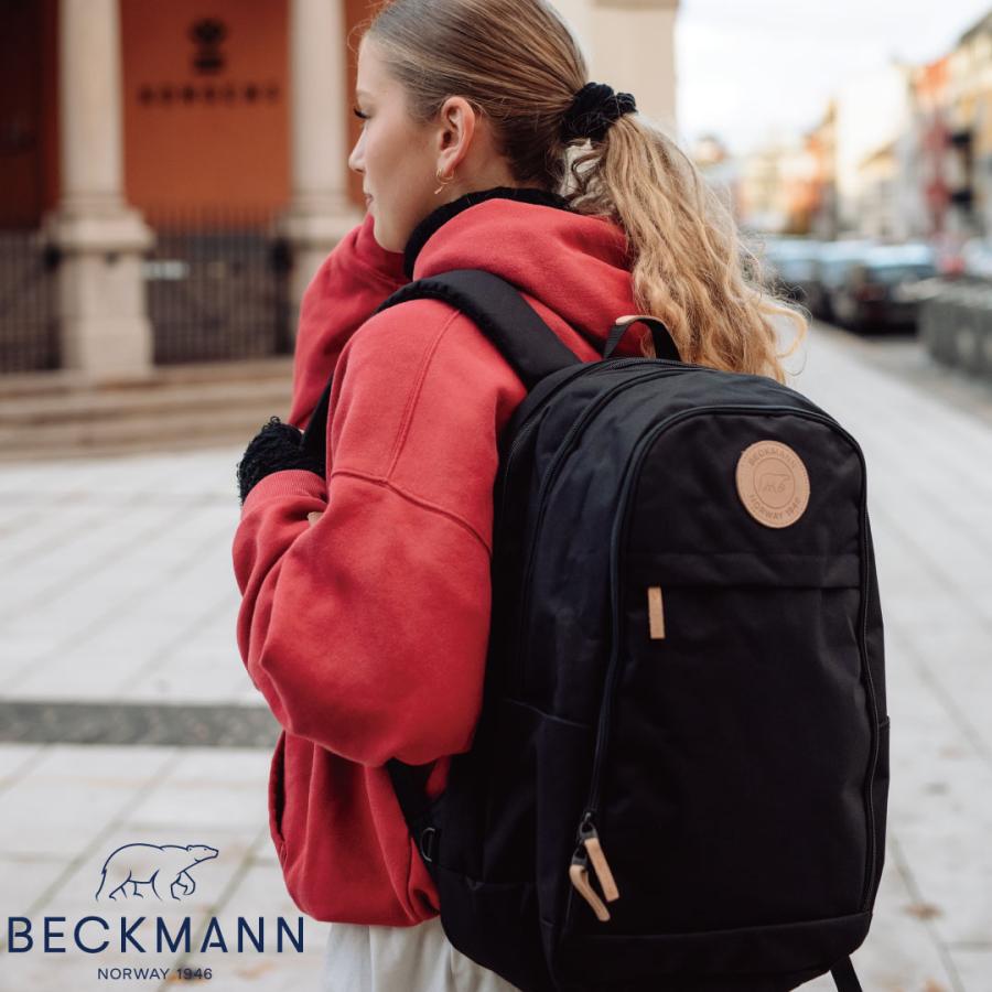 早い者勝ち 新品未使用 BECKMANN ブラック リュック 大人気 大容量 STREET FLX（ストリート フレックス）BECKMANN NORWAY 大容量で通学に