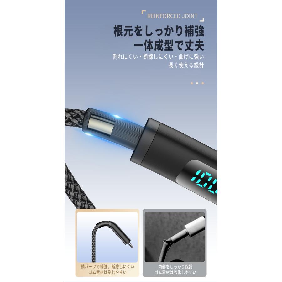 USB-C PD 100W 1M 充電・データ転送ケーブル（最大480Mbps） 高速充電／表示付き ナイロン編み iPhone 17 / 16 / 15 Pro Max・タブレット・ノートPC対応 |  | 03