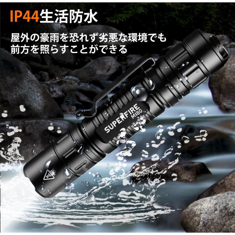 懐中電灯 小型 軽量59g 高輝度 LEDライト 電池式 防水 ズーム機能 5モード 明るい ハンディライト 地震 防災 キャンプ アウトドア用 |  | 05