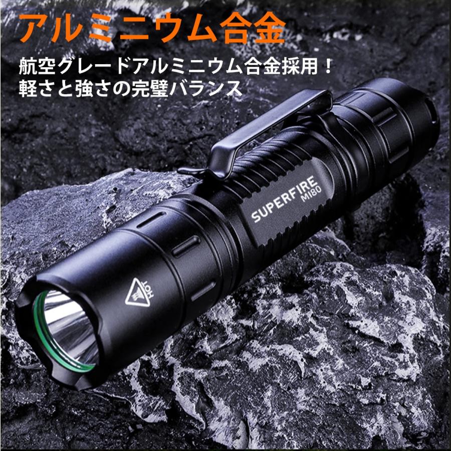 懐中電灯 小型 軽量59g 高輝度 LEDライト 電池式 防水 ズーム機能 5モード 明るい ハンディライト 地震 防災 キャンプ アウトドア用 |  | 06