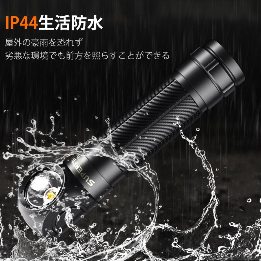 Type-C充電式LED懐中電灯TH04、磁石付き・90°調整可ヘッドランプ、18650電池対応、防水・高輝度・5モードで防災やアウトドアに最適 |  | 04